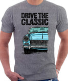 Drive The Classic MG Midget Early Models. T-shirt in Heather Grey Colour