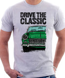 Drive The Classic MG Midget Early Models. T-shirt in White Colour