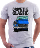 Drive The Classic MG Midget Early Models. T-shirt in White Colour