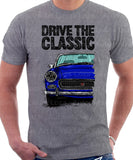 Drive The Classic MG Midget Facelift Model. T-shirt in Heather Grey Colour