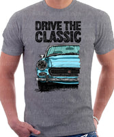 Drive The Classic Austin Healey Sprite  Mk 4 Facelift Model. T-shirt in Heather Grey Colour