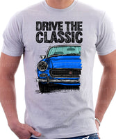 Drive The Classic Austin Healey Sprite  Mk 4 Facelift Model. T-shirt in White Colour