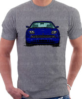 Fiat Coupe Color Bumper Grille Version 2. T-shirt in Heather Grey Colour