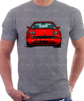 Fiat Coupe Color Bumper Grille Version 1. T-shirt in Heather Grey Colour