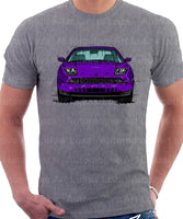 Fiat Coupe Grille Version 2. T-shirt in Heather Grey Colour