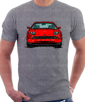 Fiat Coupe Grille Version 2. T-shirt in Heather Grey Colour