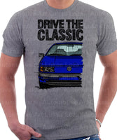 Drive The Classic Volkswagen Passat B3 Color Bumper Halogen. T-shirt in Heather Grey Colour