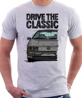 Drive The Classic Volkswagen Passat B3 Color Bumper Halogen. T-shirt in White Colour