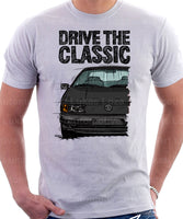 Drive The Classic Volkswagen Passat B3 Color Bumper Halogen. T-shirt in White Colour