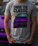 Drive The Classic Subaru Impreza Bugeye WRX. T-shirt in Heather Grey Colour
