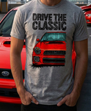 Drive The Classic Subaru Impreza Bugeye WRX. T-shirt in Heather Grey Colour