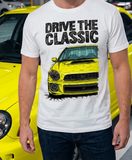 Drive The Classic Subaru Impreza Bugeye WRX. T-shirt in White Colour