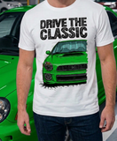 Drive The Classic Subaru Impreza Bugeye WRX. T-shirt in White Colour