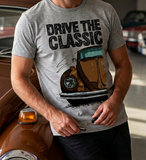 Drive The Classic VW Type 1 Beetle 70's Model . T-shirt in Heather Grey Colour