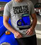 Drive The Classic VW Type 1 Beetle 70's Model . T-shirt in Heather Grey Colour