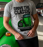 Drive The Classic VW Type 1 Beetle 70's Model . T-shirt in Heather Grey Colour