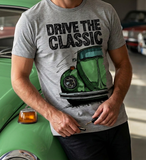 Drive The Classic VW Type 1 Beetle 70's Model . T-shirt in Heather Grey Colour