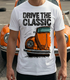 Drive The Classic VW Type 1 Beetle Latest Model . T-shirt in White Colour