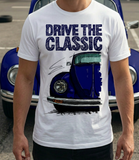 Drive The Classic VW Type 1 Beetle Latest Model . T-shirt in White Colour