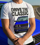 Drive The Classic VW Golf Mk2 GTI Late Model. T-shirt in White Colour