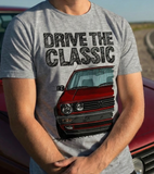 Drive The Classic VW Golf Mk2 GTI Late Model. T-shirt in Heather Grey Colour