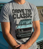 Drive The Classic VW Golf Mk2 GTI Late Model. T-shirt in Heather Grey Colour