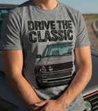 Drive The Classic VW Golf Mk2 GTI Late Model. T-shirt in Heather Grey Colour
