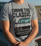 Drive The Classic VW Golf Mk2 GTI Late Model. T-shirt in Heather Grey Colour