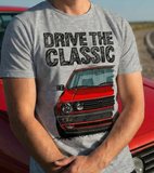 Drive The Classic VW Golf Mk2 GTI Late Model. T-shirt in Heather Grey Colour