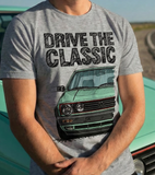 Drive The Classic VW Golf Mk2 GTI Late Model. T-shirt in Heather Grey Colour