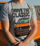 Drive The Classic VW Golf Mk2 GTI Late Model. T-shirt in Heather Grey Colour