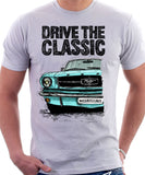 Drive The Classic Ford Mustang. T-shirt in White Colour