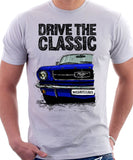 Drive The Classic Ford Mustang. T-shirt in White Colour