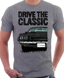 Drive The Classic Dodge Challenger 1970. T-shirt in Heather Grey Colour