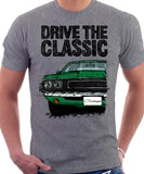 Drive The Classic Dodge Challenger 1970. T-shirt in Heather Grey Colour