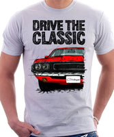 Drive The Classic Dodge Challenger 1970. T-shirt in White Colour