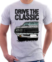 Drive The Classic Dodge Challenger 1970. T-shirt in White Colour
