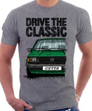 Drive The Classic VW Jetta Mk1. T-shirt in Heather Grey Colour