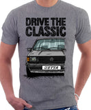 Drive The Classic VW Jetta Mk1. T-shirt in Heather Grey Colour