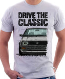 Drive The Classic VW Jetta Mk2 Late Model. T-shirt in White Colour
