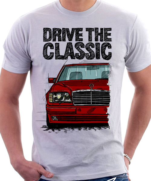 Drive The Classic Mercedes W124 500E. T-shirt in White Colour
