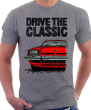 Drive The Classic Opel Manta B Early Model. T-shirt in Heather Grey Colour