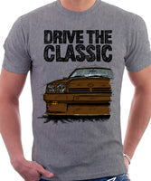 Drive The Classic Opel Manta B Round Lights. T-shirt in Heather Grey Colour