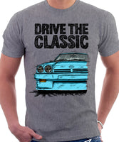 Drive The Classic Opel Manta B Round Lights. T-shirt in Heather Grey Colour