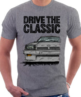 Drive The Classic Opel Manta B Square Lights. T-shirt in Heather Grey Colour