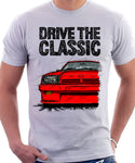 Drive The Classic Opel Manta B Square Lights. T-shirt in White Colour