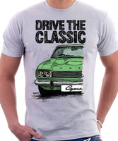 Drive The Classic Ford Capri Mk1. T-shirt in White Colour