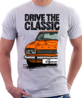 Drive The Classic Ford Capri Mk1. T-shirt in White Colour