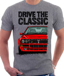 Drive The Classic Lancia Delta Integrale. T-shirt in Heather Grey Colour