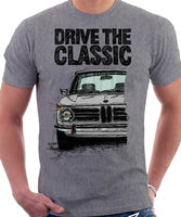 Drive The Classic BMW 2002. T-shirt in Heather Grey Colour